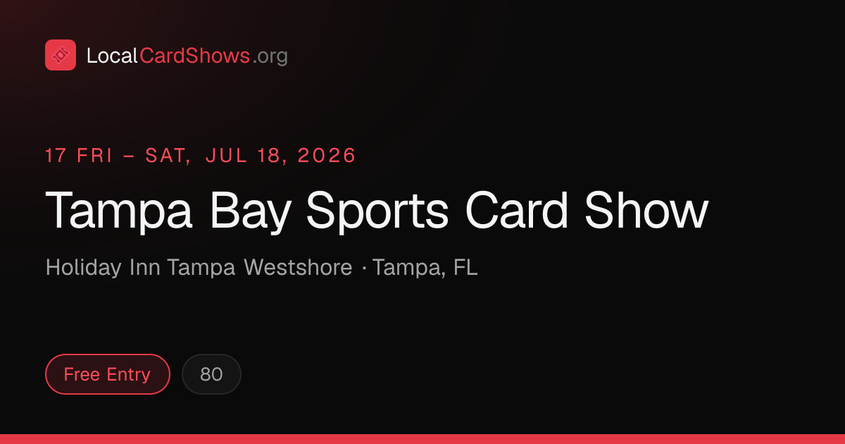 Tampa Bay Sports Card Show Tampa FL Card Show Local Card Shows Opengraph Image